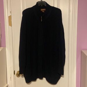 Navy Blue full zip cardigan